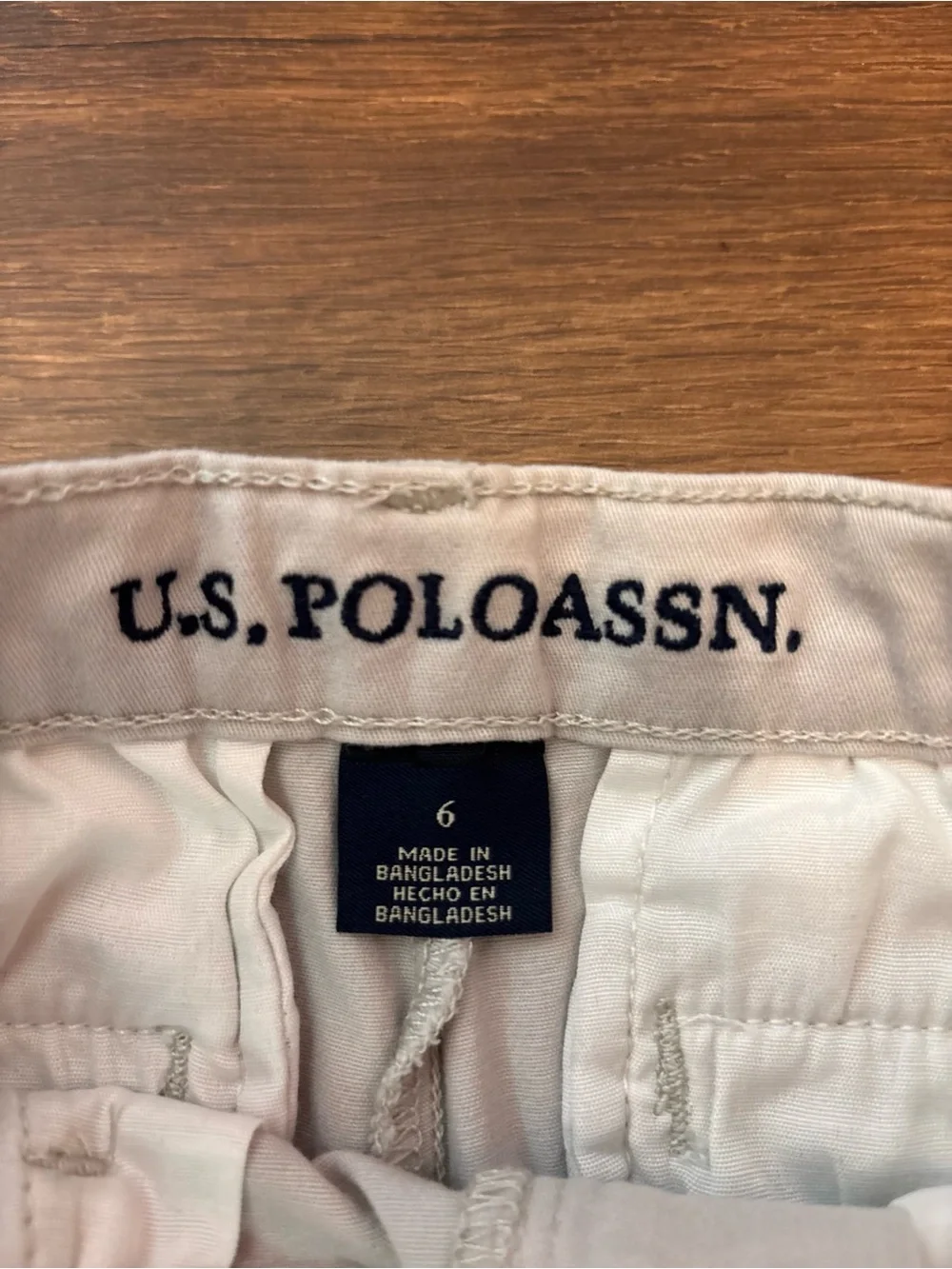 US Polo Assn Boys Size 6 Khaki Shorts Preppy Summer Golf School Uniform Spring